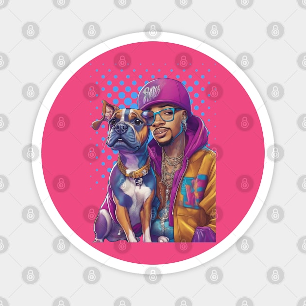 Rappers with Puppies Magnet by Cheeky BB